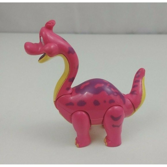 Vintage Downtown Disney T-Rex Cafe Restaurant Pink Brachiosaurus Action Figure - Picture 4 of 6